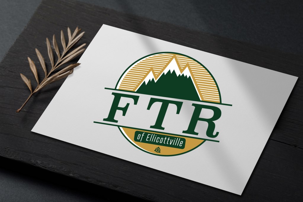 FTR of Ellicottville restaurant logo design on a business card