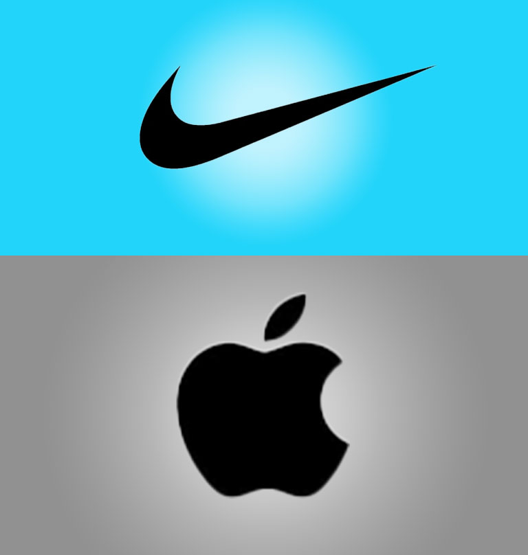 Nike and Apple logos