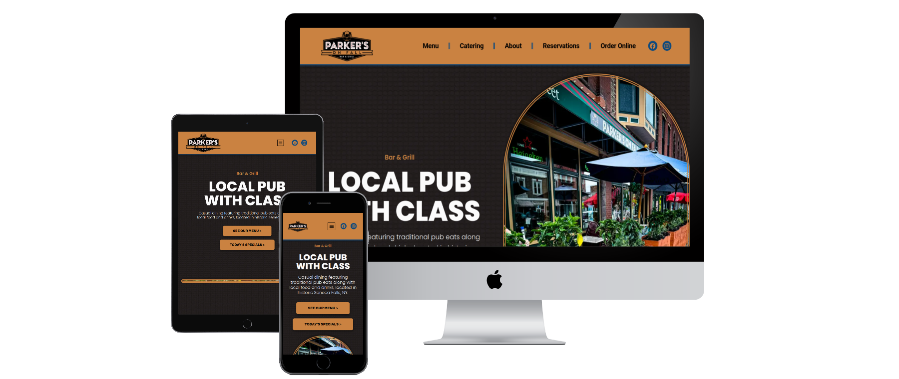 Professional website design for Parkers on Fall