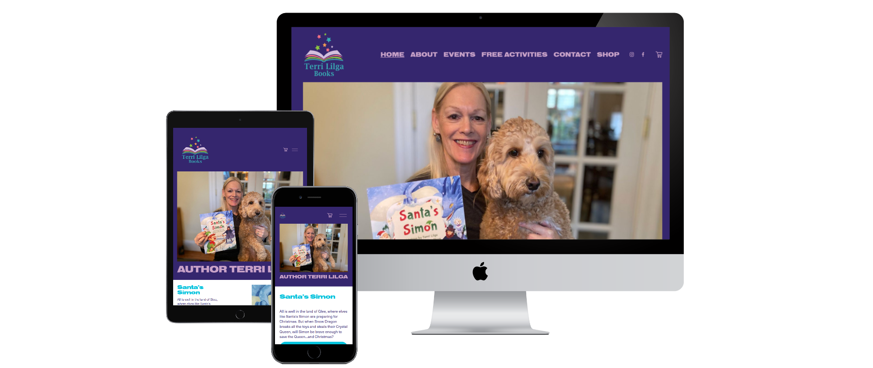 Responsive website design for Terri Lilga Books