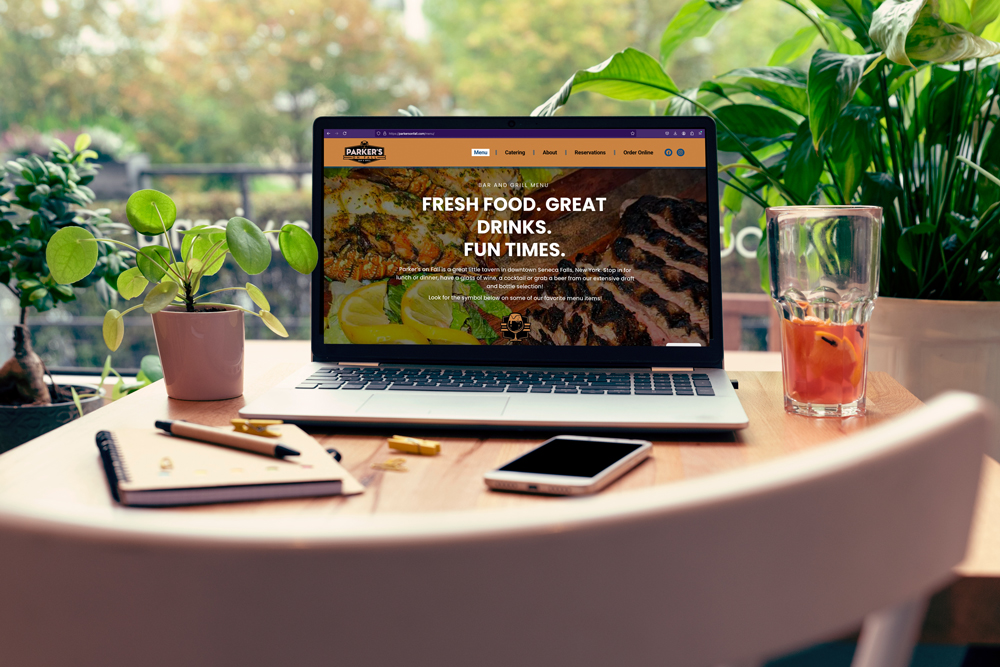 Buffalo web design example on a lap top