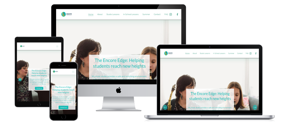 Encore Experience music studio web design