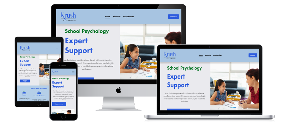 Krush Evaluations web design