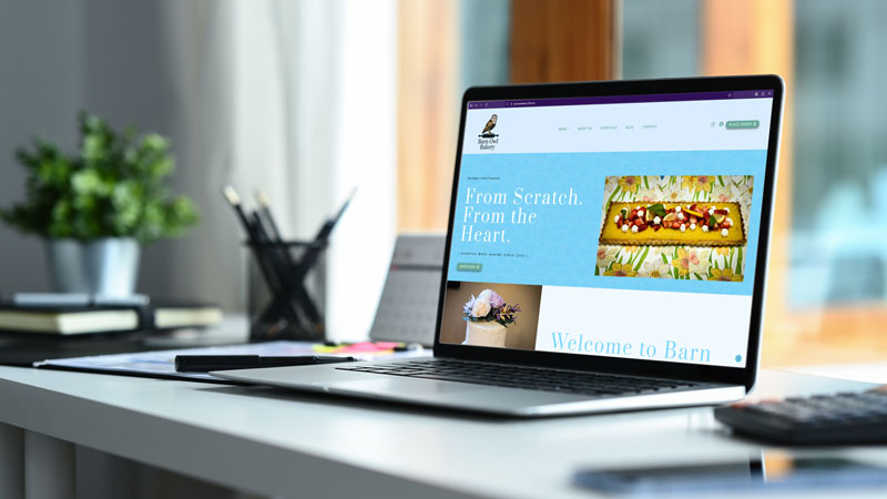 Barn Owl Bakery Custom website design