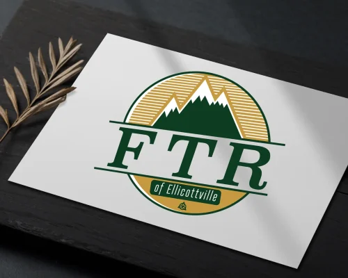FTR of Ellicottville restaurant logo design on a business card